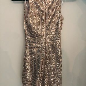 Gold Mini Dress